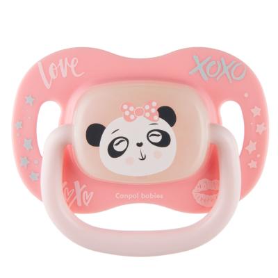 Canpol babies Exotic Animals Silicone Soother Panda 6-18m Биберон за деца 1 бр