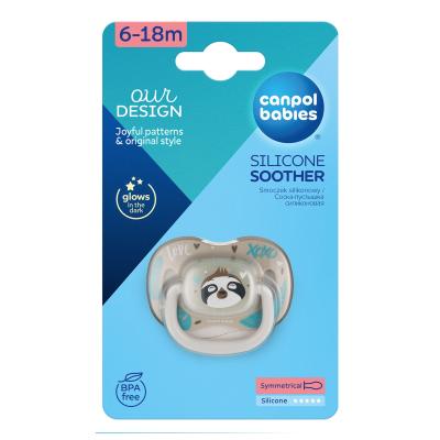 Canpol babies Exotic Animals Silicone Soother Sloth 6-18m Биберон за деца 1 бр