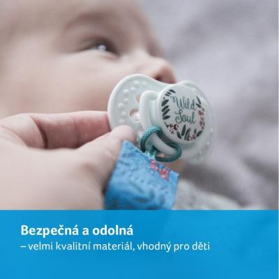 LOVI Wild Soul Soother Clip With Ribbon Клипс за биберон за деца 1 бр