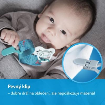 LOVI Wild Soul Soother Clip With Ribbon Клипс за биберон за деца 1 бр