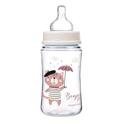 Canpol babies Bonjour Paris Easy Start Anti-Colic Bottle Pink 3m+ Бебешко шише за деца 240 ml