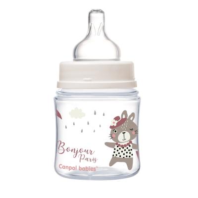 Canpol babies Bonjour Paris Easy Start Anti-Colic Bottle Pink 0m+ Бебешко шише за деца 120 ml