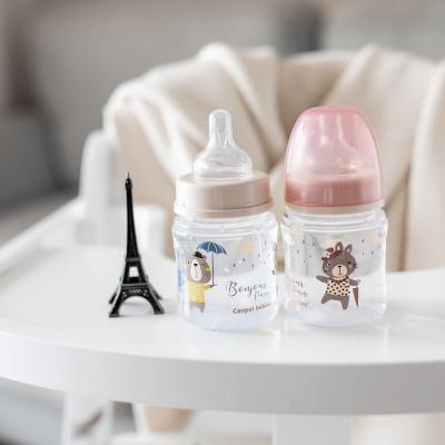 Canpol babies Bonjour Paris Easy Start Anti-Colic Bottle Pink 0m+ Бебешко шише за деца 120 ml