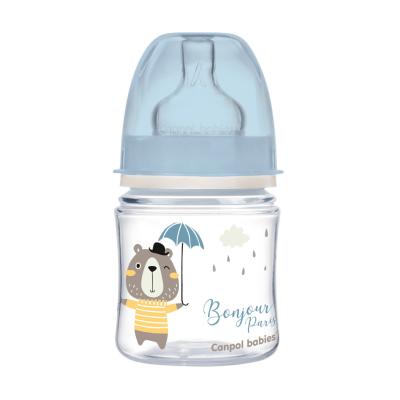 Canpol babies Bonjour Paris Easy Start Anti-Colic Bottle Blue 0m+ Бебешко шише за деца 120 ml