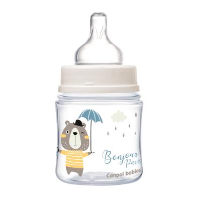 Canpol babies Bonjour Paris Easy Start Anti-Colic Bottle Blue 0m+ Бебешко шише за деца 120 ml