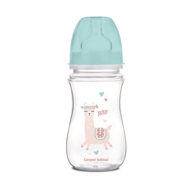 Canpol babies Exotic Animals Easy Start Anti-Colic Bottle Green 3m+ Бебешко шише за деца 240 ml