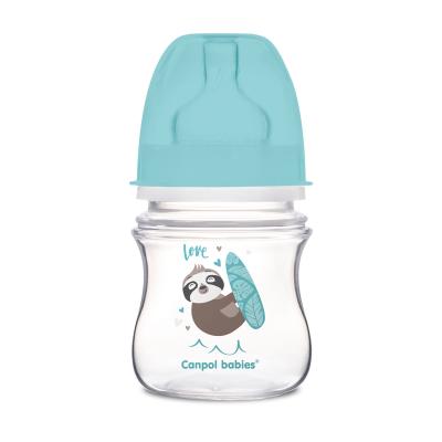 Canpol babies Exotic Animals Easy Start Anti-Colic Bottle Blue 0m+ Бебешко шише за деца 120 ml