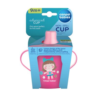 Canpol babies Toys Non-Spill Cup Pink 9m+ Чаша за деца 250 ml