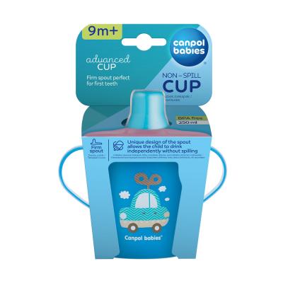 Canpol babies Toys Non-Spill Cup Blue 9m+ Чаша за деца 250 ml