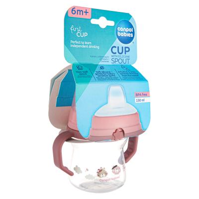 Canpol babies Bonjour Paris First Cup Pink 6m+ Чаша за деца 150 ml