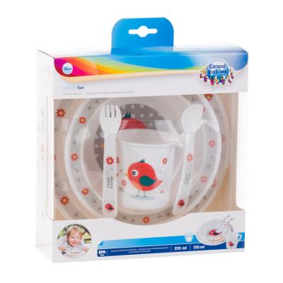 Canpol babies Cute Animals Dinner Set Bird Съдове за деца Комплект