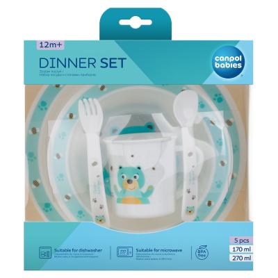 Canpol babies Cute Animals Dinner Set Bear Съдове за деца Комплект