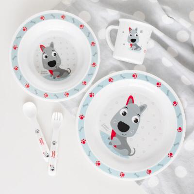 Canpol babies Cute Animals Dinner Set Dog Съдове за деца Комплект