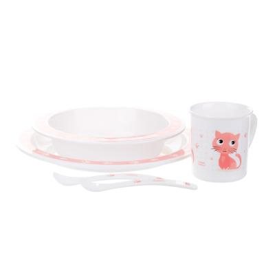 Canpol babies Cute Animals Dinner Set Cat Съдове за деца Комплект