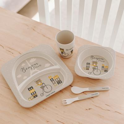 Canpol babies Bonjour Paris Tableware Set Beige Съдове за деца Комплект