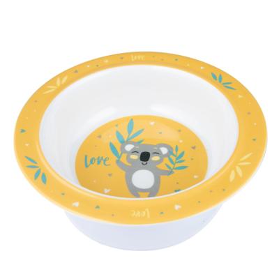 Canpol babies Exotic Animals Melamine Bowl With Suction Ring Yellow Съдове за деца 270 ml