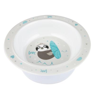 Canpol babies Exotic Animals Melamine Bowl With Suction Ring Grey Съдове за деца 270 ml