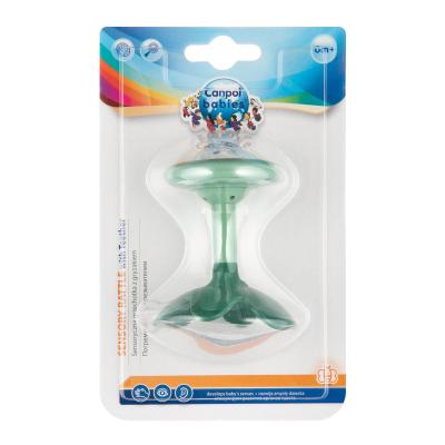 Canpol babies Sensory Rattle With Teether Green Дрънкалка за деца 1 бр