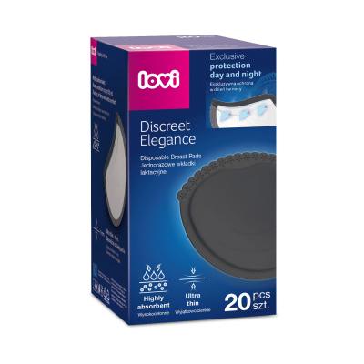 LOVI Discreet Elegance Disposable Breast Pads Black Подплънки за кърмачки за жени Комплект