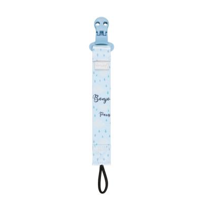 Canpol babies Bonjour Paris Soother Clip With Ribbon Blue Клипс за биберон за деца 1 бр