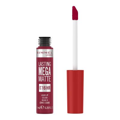 Rimmel London Lasting Mega Matte Liquid Lip Colour Червило за жени 7,4 ml Нюанс Ruby Passion