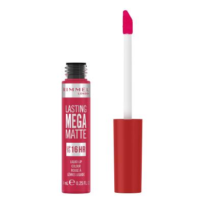 Rimmel London Lasting Mega Matte Liquid Lip Colour Червило за жени 7,4 ml Нюанс Fuchsia Flush