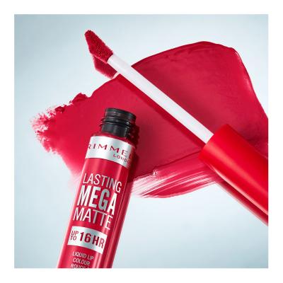 Rimmel London Lasting Mega Matte Liquid Lip Colour Червило за жени 7,4 ml Нюанс Fuchsia Flush