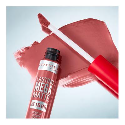 Rimmel London Lasting Mega Matte Liquid Lip Colour Червило за жени 7,4 ml Нюанс Rose &amp; Shine