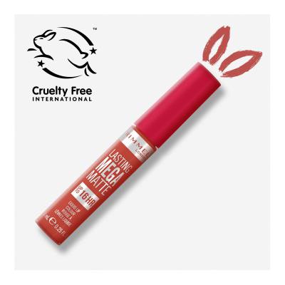 Rimmel London Lasting Mega Matte Liquid Lip Colour Червило за жени 7,4 ml Нюанс Scarlet Flames