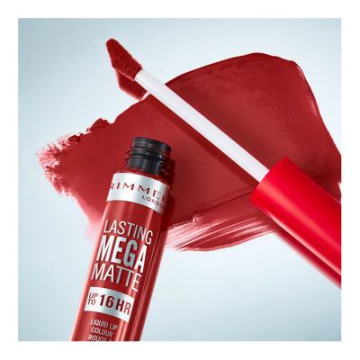 Rimmel London Lasting Mega Matte Liquid Lip Colour Червило за жени 7,4 ml Нюанс Fire Starter