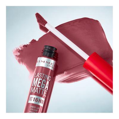 Rimmel London Lasting Mega Matte Liquid Lip Colour Червило за жени 7,4 ml Нюанс Ravishing Rose