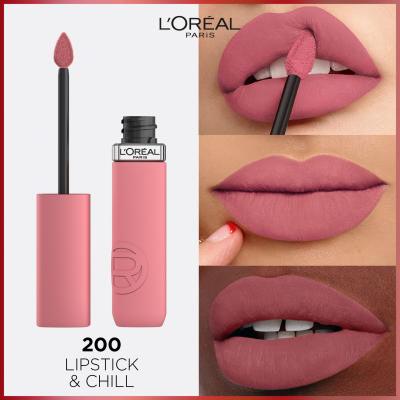 L&#039;Oréal Paris Infaillible Matte Resistance Lipstick Червило за жени 5 ml Нюанс 200 Lipstick&amp;Chill