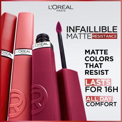 L&#039;Oréal Paris Infaillible Matte Resistance Lipstick Червило за жени 5 ml Нюанс 200 Lipstick&amp;Chill