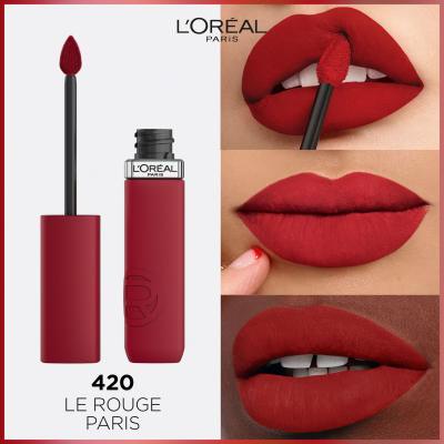 L&#039;Oréal Paris Infaillible Matte Resistance Lipstick Червило за жени 5 ml Нюанс 420 Le Rouge Paris