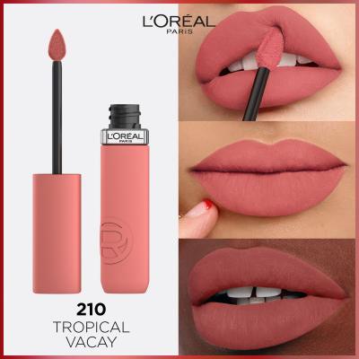 L&#039;Oréal Paris Infaillible Matte Resistance Lipstick Червило за жени 5 ml Нюанс 210 Tropical Vacay