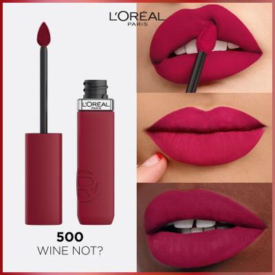 L&#039;Oréal Paris Infaillible Matte Resistance Lipstick Червило за жени 5 ml Нюанс 500 Wine Not?