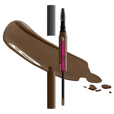 NYX Professional Makeup Zero To Brow Гел и помада за вежди за жени 2 ml Нюанс 06 Chocolate