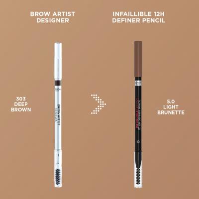 L&#039;Oréal Paris Infaillible Brows 12H Definer Pencil Молив за вежди за жени 1 g Нюанс 5.0 Light Brunette