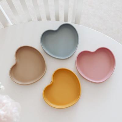 Canpol babies Silicone Suction Plate Heart Beige Съдове за деца 300 ml