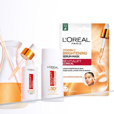 L&#039;Oréal Paris Revitalift Clinical Vitamin C Brightening Serum-Mask Маска за лице 26 g