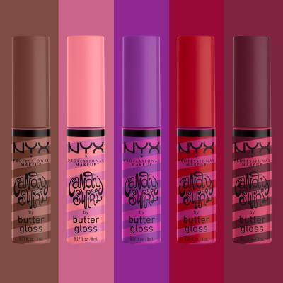 NYX Professional Makeup Butter Gloss Candy Swirl Блясък за устни за жени 8 ml Нюанс 01 Funnel Cake