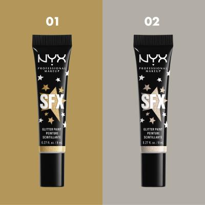 NYX Professional Makeup SFX Glitter Paint Фон дьо тен за жени 8 ml Нюанс 02 Broomstick Baddie