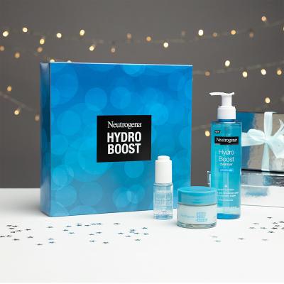 Neutrogena Hydro Boost Gift Set Подаръчен комплект хидратиращ гел за лице Hydro Boost Water Gel 50 ml + серум за лице Hydro Boost Hyaluronic Acid Concentrated Serum 15 ml + почистващ гел за лице Hydro Boost Water Gel Cleanser 200 ml