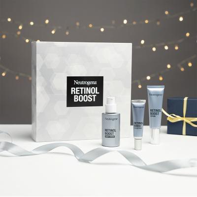 Neutrogena Retinol Boost Подаръчен комплект нощен крем за лице Retinol Boost Night Cream 50 ml + дневен серум за лице Retinol Boost Serum 30 ml + околоочен крем Retinol Boost Eye Cream 15 ml