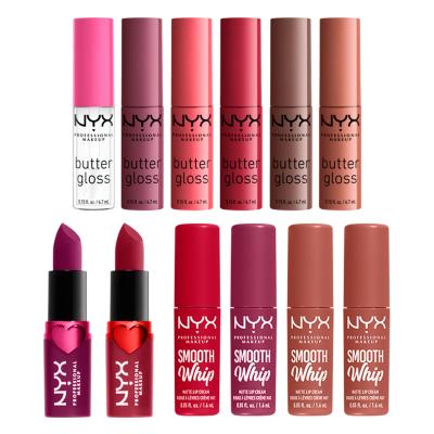 NYX Professional Makeup Fa La La L.A. Land 12 Days Of Kissmas Подаръчен комплект гланц за устни 6 бр + червило 6 бр