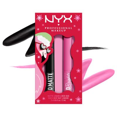 NYX Professional Makeup Fa La La L.A. Land Vivid Matte Liquid Liner Duo Подаръчен комплект течна очна линия Vivid Matte Liquid Liner 2 x 2 ml