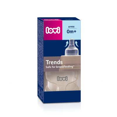 LOVI Trends Bottle 0m+ Beige Бебешко шише за деца 120 ml