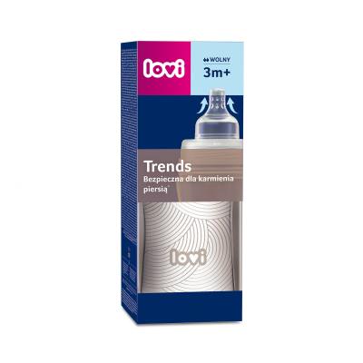 LOVI Trends Trends Bottle 3m+ Бебешко шише за деца 250 ml