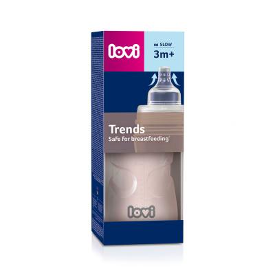 LOVI Trends Bottle 3m+ Pink Бебешко шише за деца 250 ml