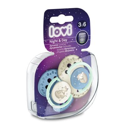 LOVI Night &amp; Day Dynamic Soother Boy 3-6m Биберон за деца 2 бр